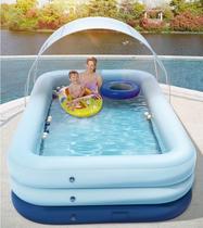 Inflatable swimming pool with sunshade Children at home air cushion 2 meters household large automatic inflatable 3 years old or older