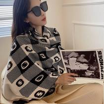 Japan Tide brand CK scarf Lady autumn and winter cashmere plaid shawl office air conditioner outside digital print scarf
