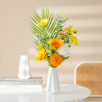 Sunflower Emulation Flower Placement Decoration Silk Flower Plastic Flowers Fake Flowers Swing Piece TV Cabinet Dry Flower Table Flower Pendulum Flowers