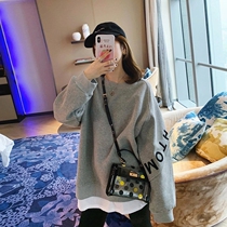Autumn and winter new womens chic port wind sweater loose Korean version small fragrance design niche jacket bf lazy wind