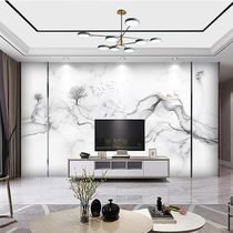 8D three-dimensional marble bamboo and wood fiber integrated wallboard new Chinese TV background wall living room sofa guard board customization