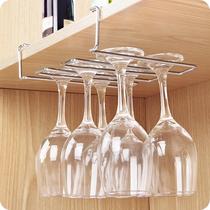 High hanging frame Stainless steel cup hanging cup upside down wine red wine nail-free rack Red wine foot cup