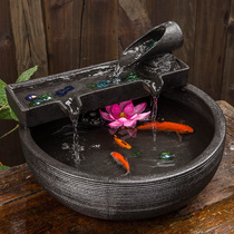 Ceramic fish tank desktop living room small turtle tank ancient method raising medaka goldfish tank Lotus pot water lily Special