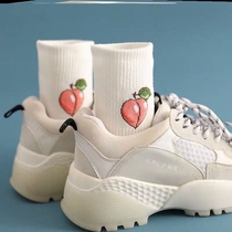 Red panda stockings children Spring and Autumn summer thin pattern ins tide cute Japanese summer long tube cotton socks hipster