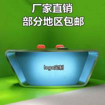 Curved paint Front desk Reception desk Studio Anchor desk Broadcast desk Childrens live broadcast desk News studio desk