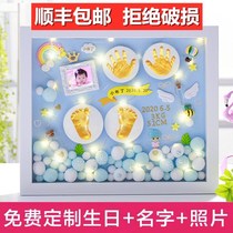 Baby hand and foot ink pad Lanus souvenir diy newborn baby handprint footprint permanent full moon 100 days gift