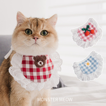 Monster Planet Korean Pets Saliva scarves Kitty Dogs Purse handmade cotton triangular scarf Item Circle Photo Decorations