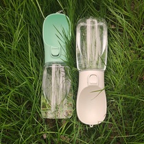 Dog out kettle drinking water Cup portable drinking water feeder walking dog water bottle PET with cup supplies