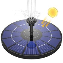 Solar suspended fountain Water pump Small lotus leaf fountain Household garden Rockery Fish tank Fish pond Water fountain Household landscaping