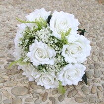 Bride bouquet red flannel rose bouquet simulation bouquet