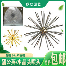 Dandelion nozzle crystal ball all copper stainless steel hemisphere global water landscape fountain fish pool courtyard square
