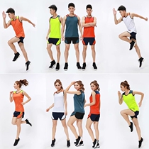 Track and field suit suit men and womens marathon suit vest shorts custom middle school running sports training team uniform