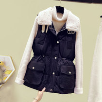 Tide brand down cotton vest women 2021 autumn and winter New Korean version Joker thick loose waistcoat