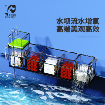 Fish tank filter equipment waterfall wall-mounted small fish tank filter box external circulating water purification filter drip box