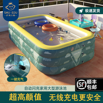 Thickened inflatable swimming pool home automatic inflatable foldable baby boy swimming bucket family adult large swimming pool