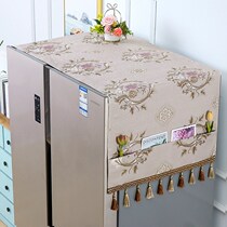 Refrigerator dust cover cloth plus storage double door refrigerator cover cloth top dust cover 2021 New Haier single door
