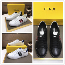 Fendi Fendi Double F-Print Ribbon Panel Shoes Men's Casual Low Top Sports Tide Shoes CBA