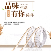 European living room TV background wall border decorative plaster line ceiling line mirror edging PVC soft line