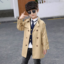 2021 new boys autumn coat Tong spring and autumn British windbreaker children leisure western style lapel