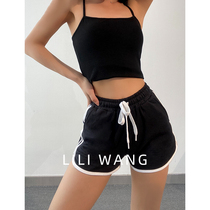 LILI WANG SPORTS casual shorts WOMEN AA HIGH WAIST HOME wear RUNNING fitness dancing cotton SLIM fit