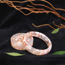 Cherry Agate Bracelet Natural Crystal Peach Blossom Jade Bracelet Rose Bracelet Floating Flower Round Fashion Jewelry New Women