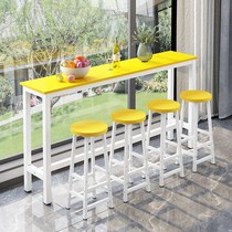 Wall bar table tall table milk tea shop table and chair combination simple home dining table balcony living room table coffee table