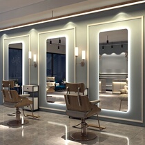 Mirror barbershop net red hair cut Bathroom mirror customer touch screen round mirror custom socket round mirror private hair plus