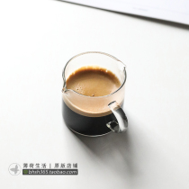 Mini double-mouthed glass teat heat-resistant glass milk cup milk jug pot honey jam sauce espresso cup