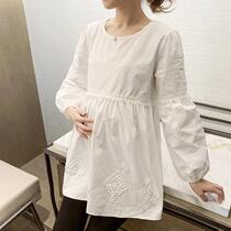Pregnancy Woman Dress New Spring Summer Autumn Pregnant Woman Blouse Shirts Fashion Loose Pregnant Woman Two Sets of Pregnant Woman Lining Clothes