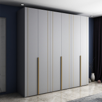Light luxury storage one door to the top wardrobe home bedroom modern simple four or six door wooden combination overall wardrobe