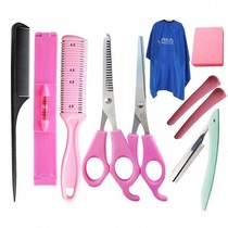 Flat scissors girl scissors bangs hairdressing hair teeth gift hairdressers own thin broken household tools scissors set