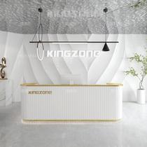 The companys modern new reception bar lacquer front desk custom health shop foot bath office hotel manufacturers direct sales