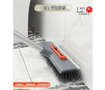  Bathroom cleaning artifact Brush wash wall long handle Bathroom floor crevice Toilet brush wiper all-in-one