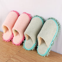 Thickened couple Japanese and Korean lazy people floor shoes home silent shoes can be removed and washed kitchen cleaning slippers can be removed and washed winter