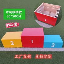 Wooden final team color can be fixed size custom competition podium Award table test school sports steel