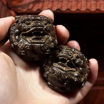 Practice Fingers Flexible Ball Natural Fragrant Wood Solid Wood Engraving Leopard Health Care Ball Walnut Wenn Play Tray Playwright Hand Ball Handlebar