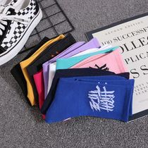 10-color socks for men and women in the tube jk Tide brand color letter personality street trend Students Sports couples socks