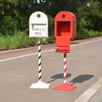 European-style retro iron mailbox Courtyard decoration industrial wind large British mailbox landing