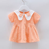 Baby girl 0-1-2-3 summer dress girl skirt baby dress Princess foreign atmosphere Korean version 5-6 months 9