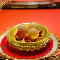 Source Qingjing Miaoyin Bodhisattva Solid son Marriage Size 12mm A Tibetan Buddha Statue relic pagoda Gaw box