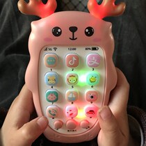 Baby simulation mobile phone baby can bite tooth baby music toy early education puzzle story machine charging telephone