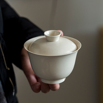 Retro imitation Song trumpet three Cai bowl tea cup Jingdezhen tea bowl kung fu tea set single not hot without support