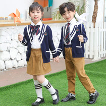 Uniforms for children class uniform autumn and winter suit British western style long sleeves primary and middle school students fit the costume three-piece suit