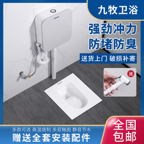 Squatting toilet squatting tank whole set of household ceramic toilet toilet toilet squat toilet anti-odor potty
