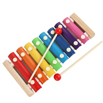 Young childrens eight-tone piano small xylophone musician hand hits the key baby puzzle percussion instrument toy 0-1 year old
