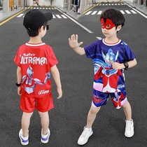 Ottman clothes boy summer clothing suit 2022 new tide boy dress handsome gas baby short sleeve T Summer Spider-Man