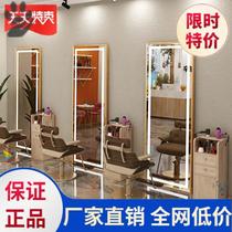  Simple barber shop mirror table mirror strong creative wall-mounted wall-mounted fashion haircut retro home hair mirror