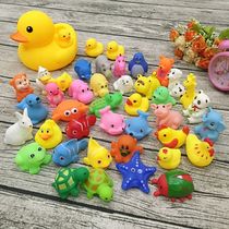 Baby bath toys play water swimming baby turtle soft glue pinch called Boys and Girls children toys little yellow duck