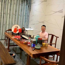 Okan Grand Board Tea Table Solid Wood Log Tea Table Table Desk Whole Plate Ba Flowers Pear Wood Desk Walnuts Black Sandalwood