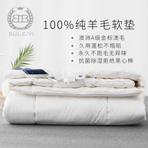 100% pure wool soft mattress upholstered mattress mattress household winter thickened bedding waterproof foldable